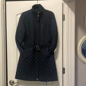 Cole Haan Signature Quilted Zip Front Coat | Medium